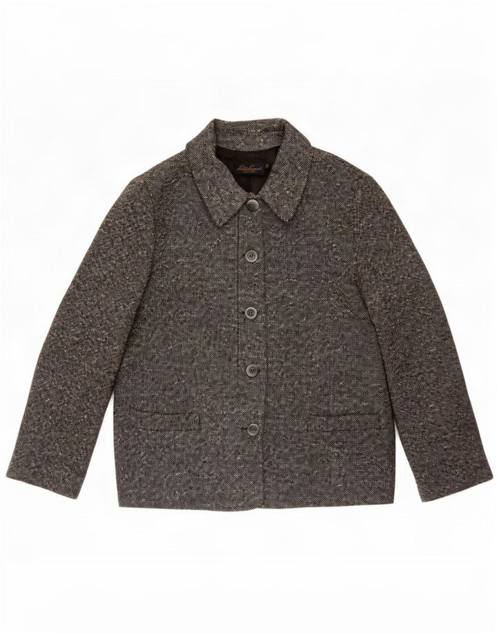 Luisa Spagnoli Dame 5-knaps blazerjakke IT 50 XL Grå Flecked Uld