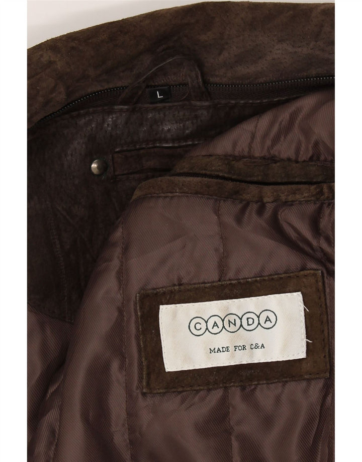 CANDA Mens Suede Jacket UK 40 Large Brown Vintage Canda and Second-Hand Canda from Messina Hembry 
