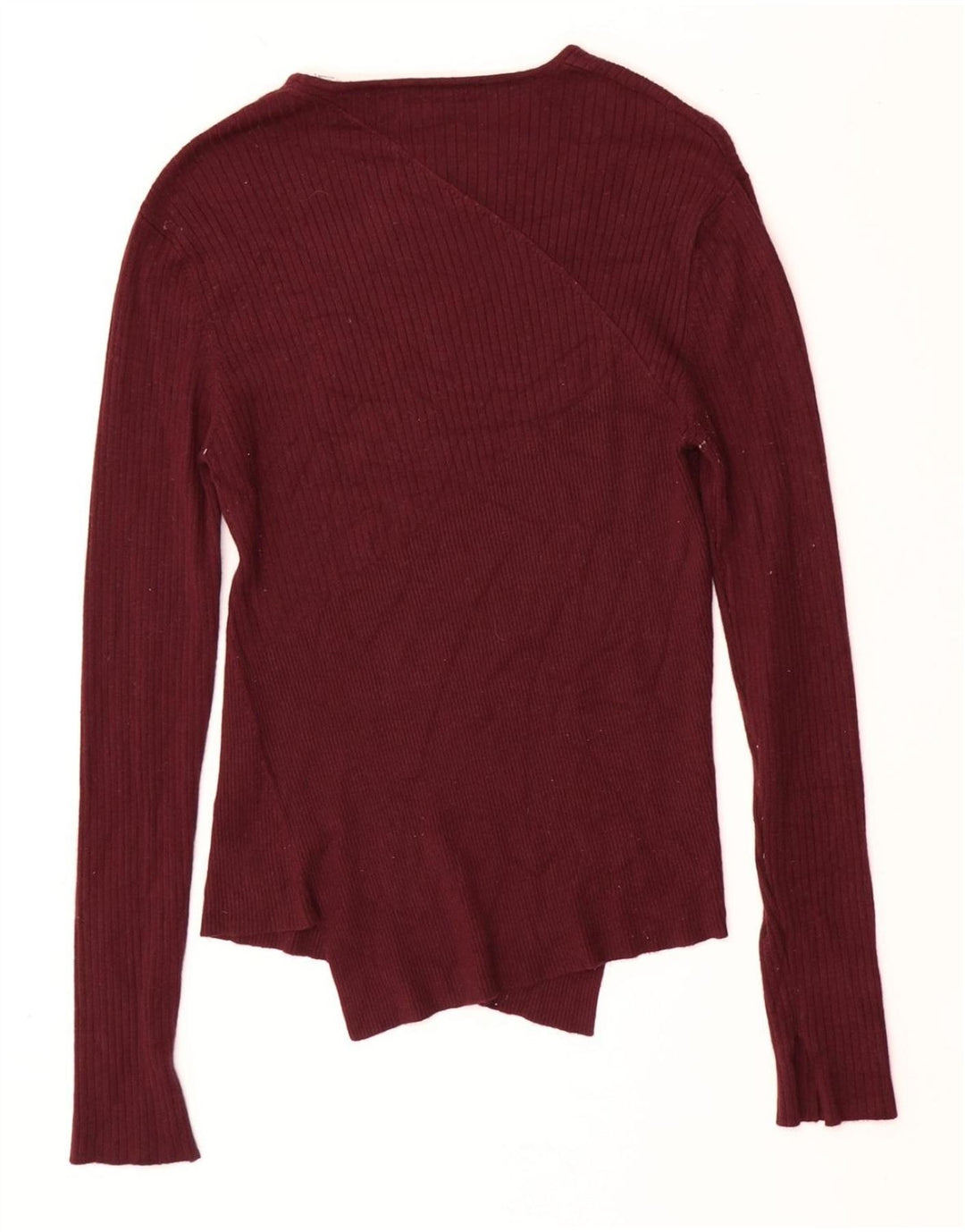 Jack Wills Dame Boat Neck Jumper Sweater UK 10 Small Burgundy Viscose