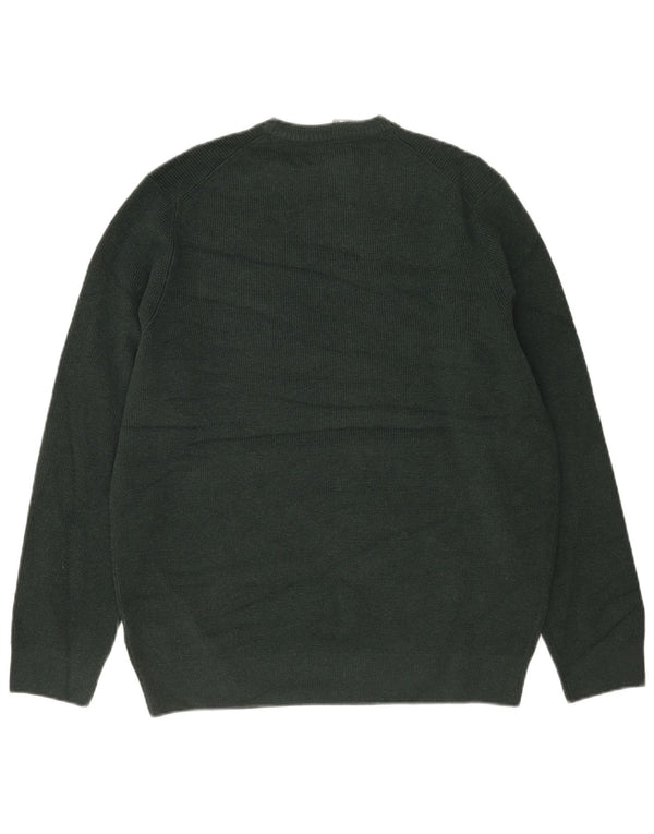 Marks & Spencer Herre sweater med rund hals XL Grøn polyester
