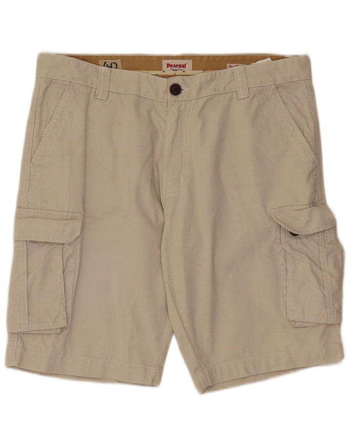 Vintage Herre Cargo Shorts W40 XL Beige Bomuld