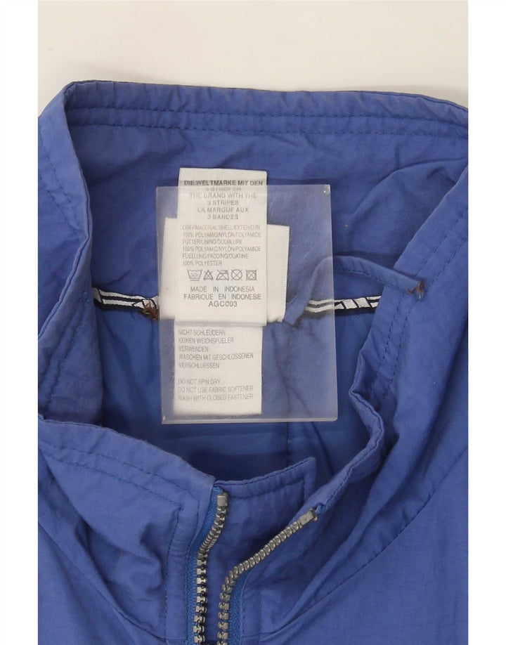 Adidas Herre Windbreaker Jacket UK 42/44 Large Blue Polyester