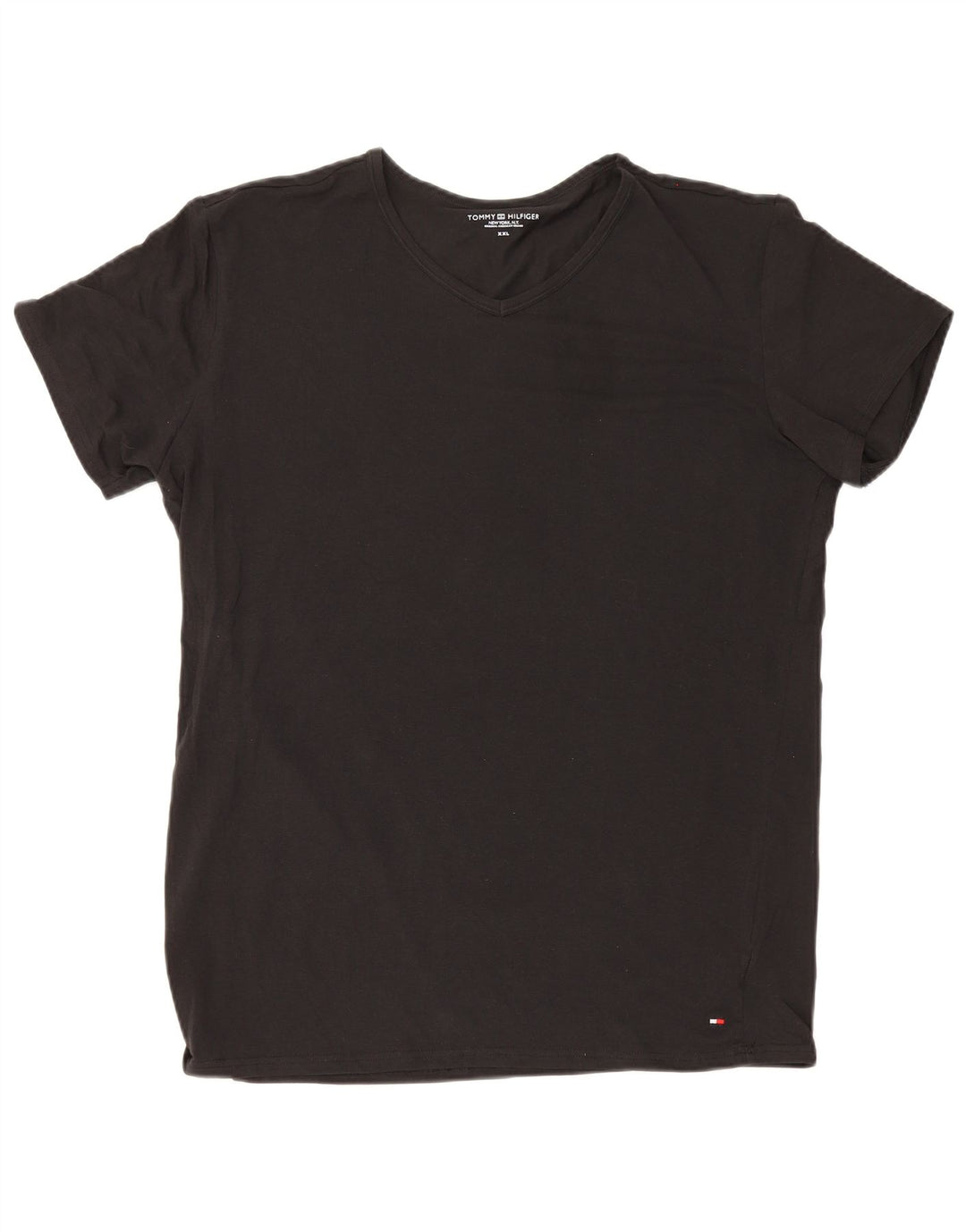Tommy Hilfiger Herre T-Shirt Top 2XL Sort Bomuld