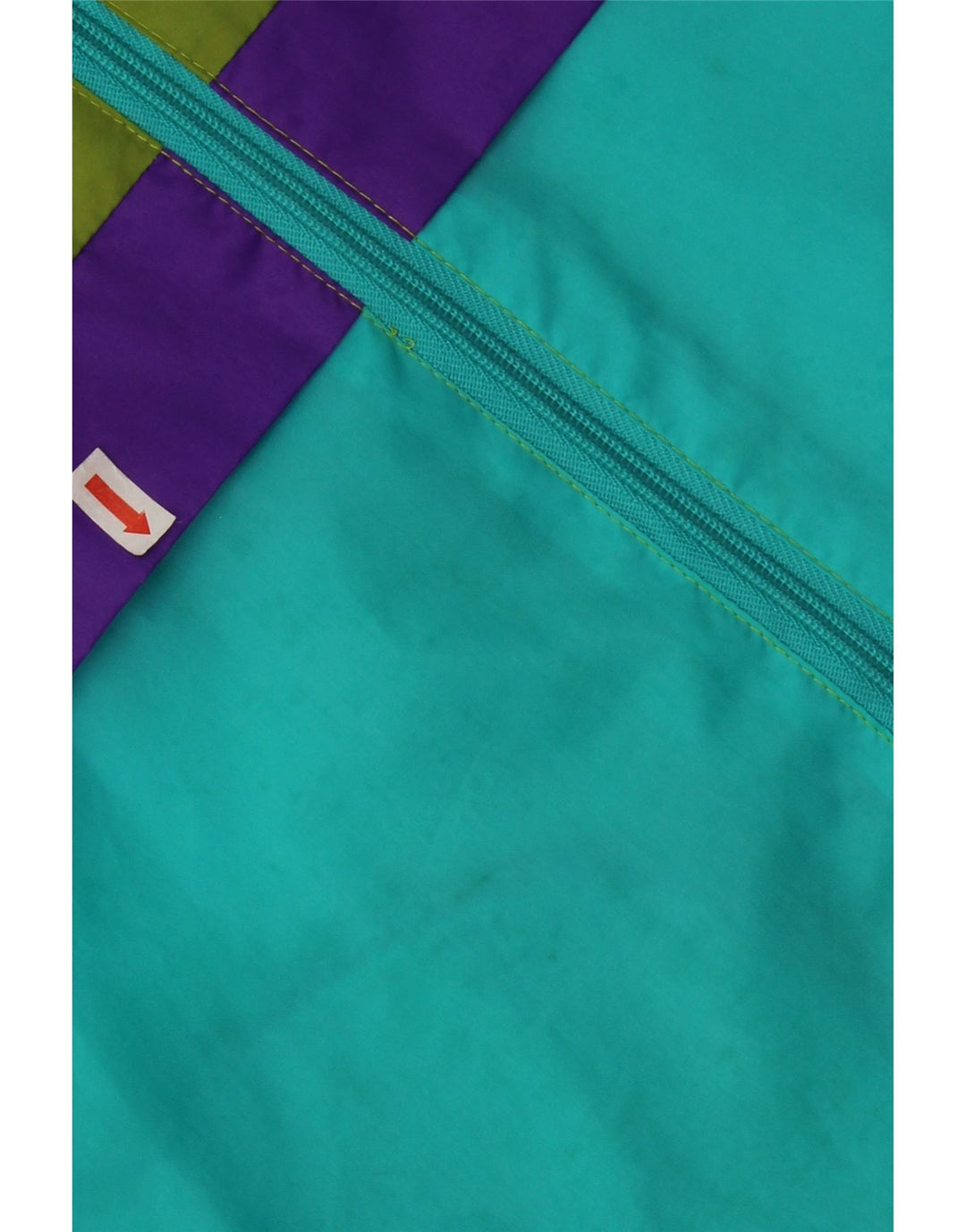 J Jeantex Regnjakke med hætte til mænd UK 38 Medium Grøn Colourblock Polyamid