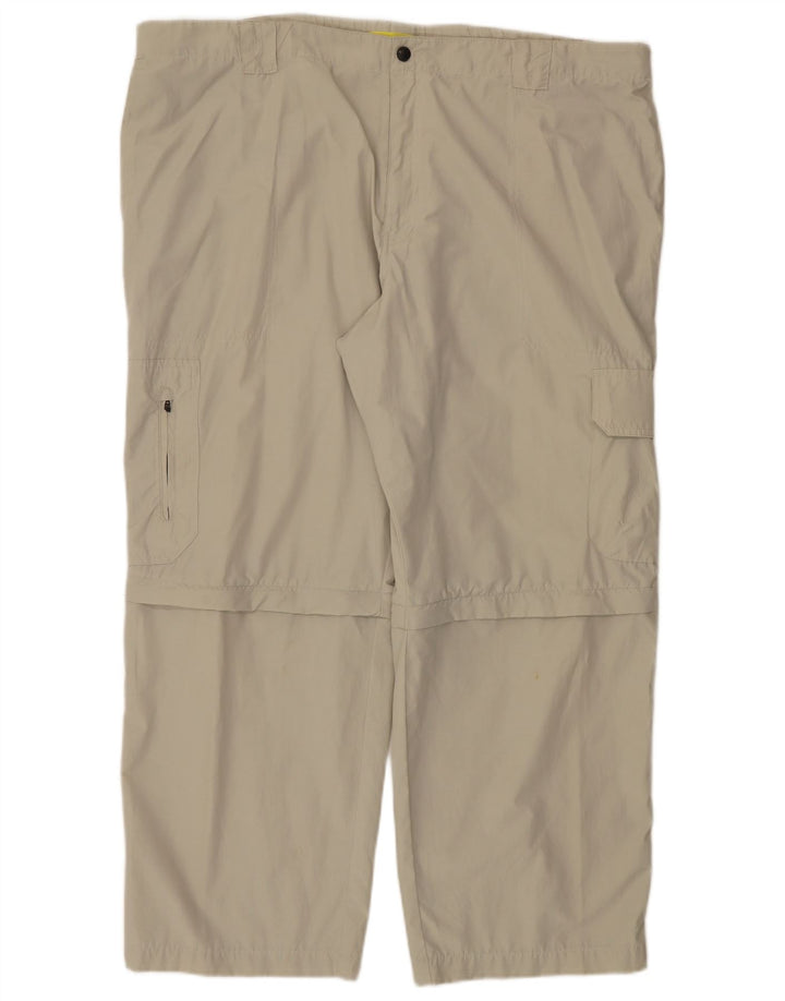 Marks & Spencer Herre Straight Cargo Bukser W44 L29 Beige Polyamid