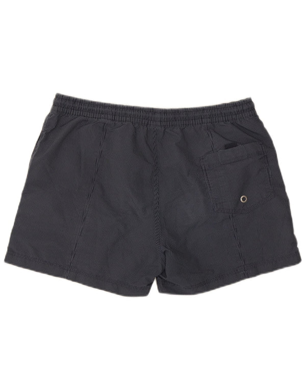 North Sails Mens Swimming Shorts Large Navy Blue Striped Polyester