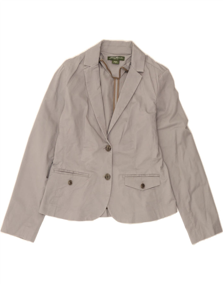 EDDIE BAUER Womens 2 Button Blazer Jacket US 2 XS Grey Cotton Vintage Eddie Bauer and Second-Hand Eddie Bauer from Messina Hembry 