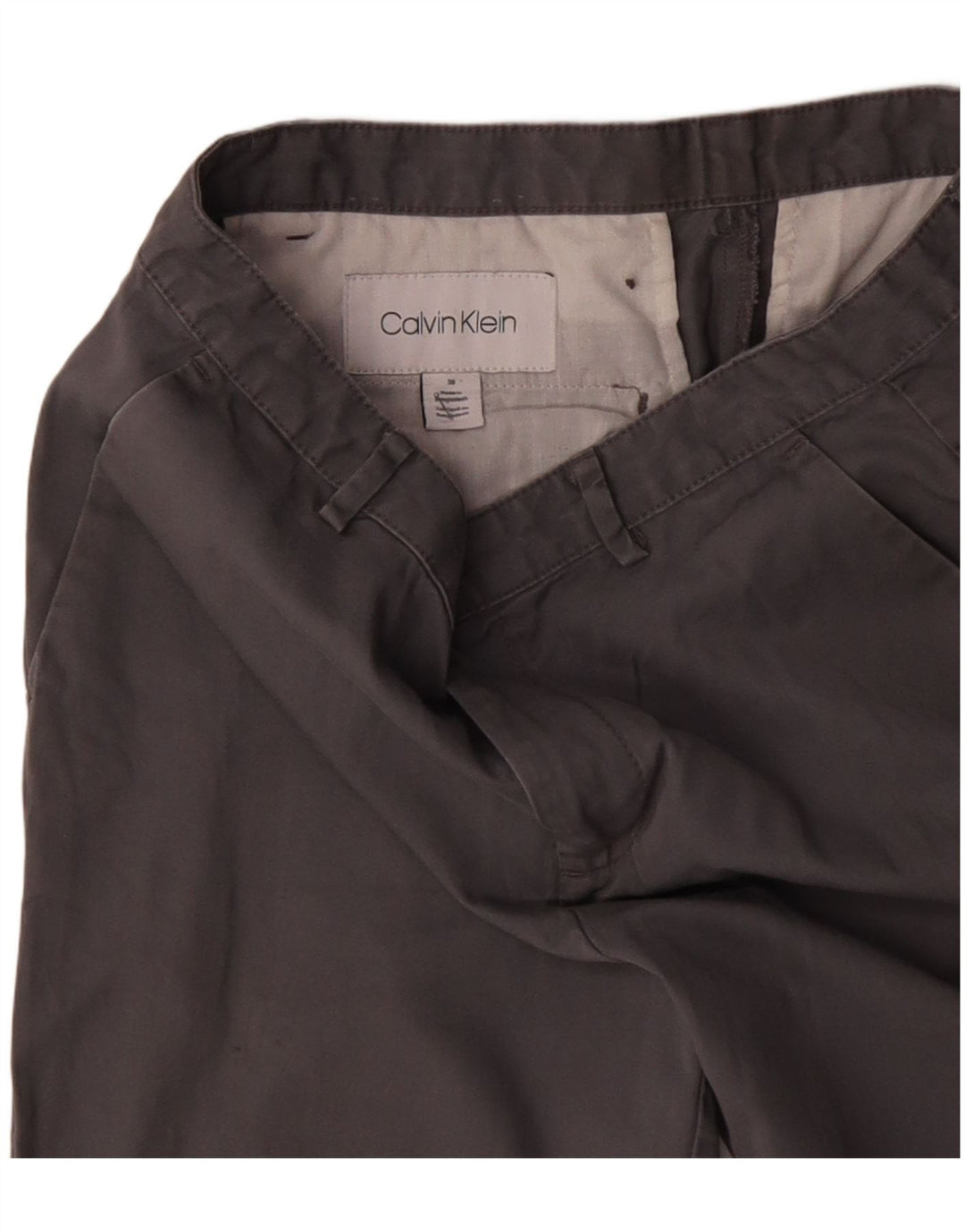 CALVIN KLEIN Herre Chino Shorts W30 Medium Grey Bomuld
