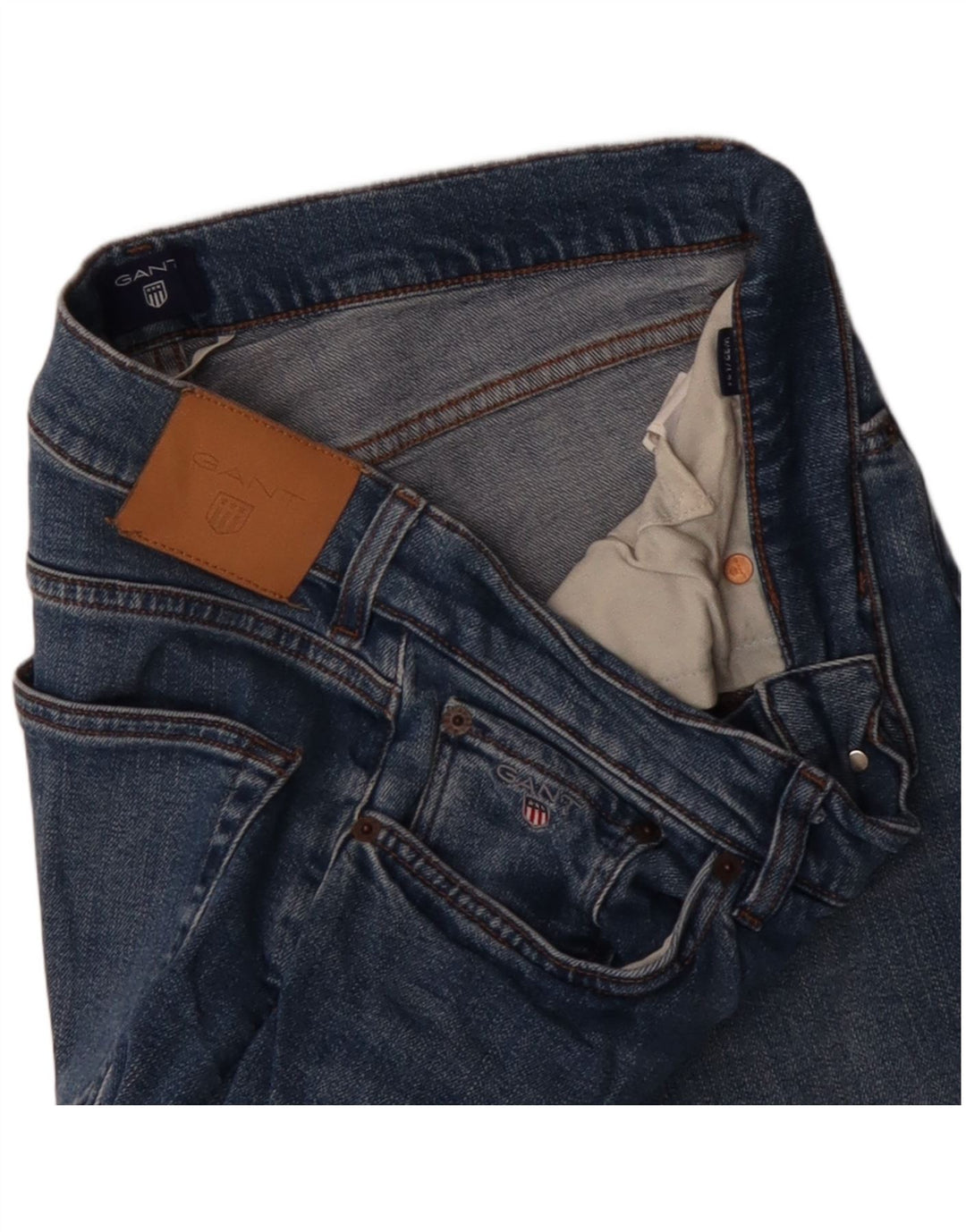 GANT Straight Jeans til kvinder W32 L29 Blå Bomuld