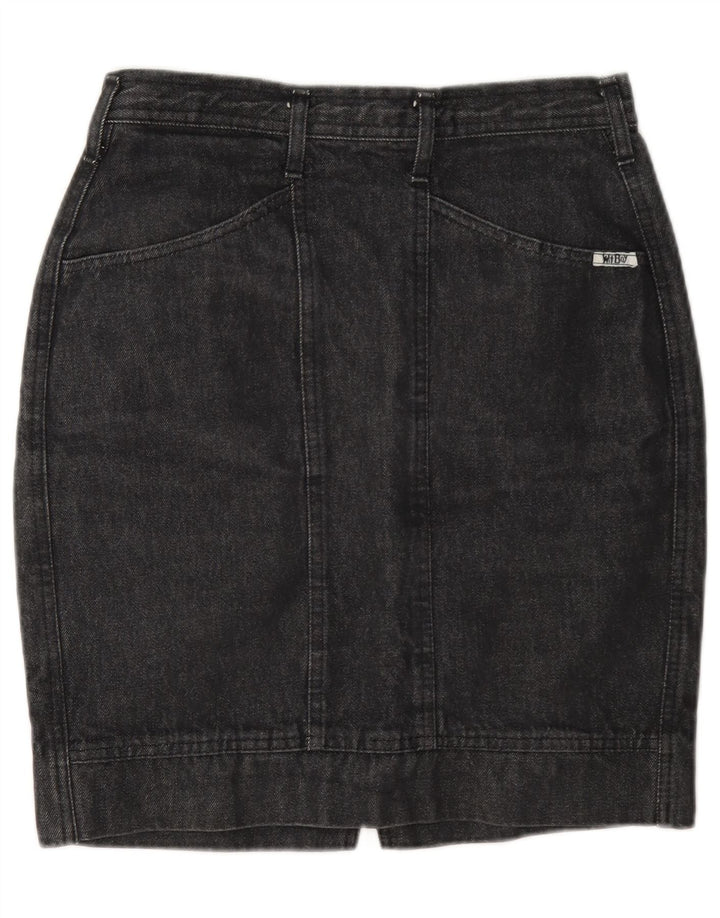 Wit Boy Dame Mini Denim Nederdel W28 Medium Grey