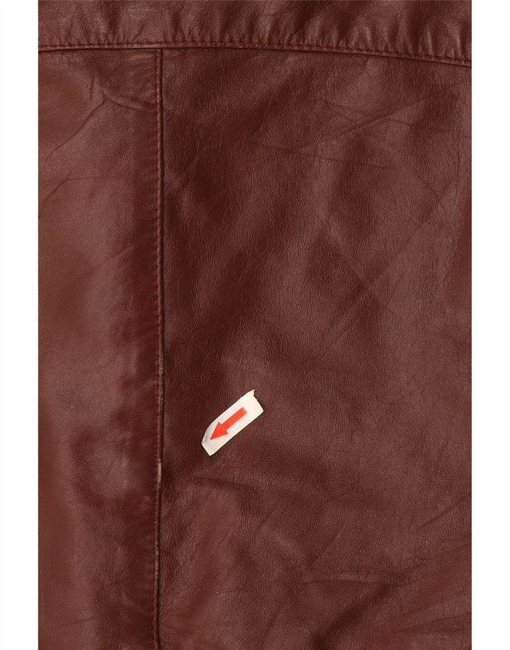 Cooper Herre Hooded Læderjakke UK 42 XL Brun Læder