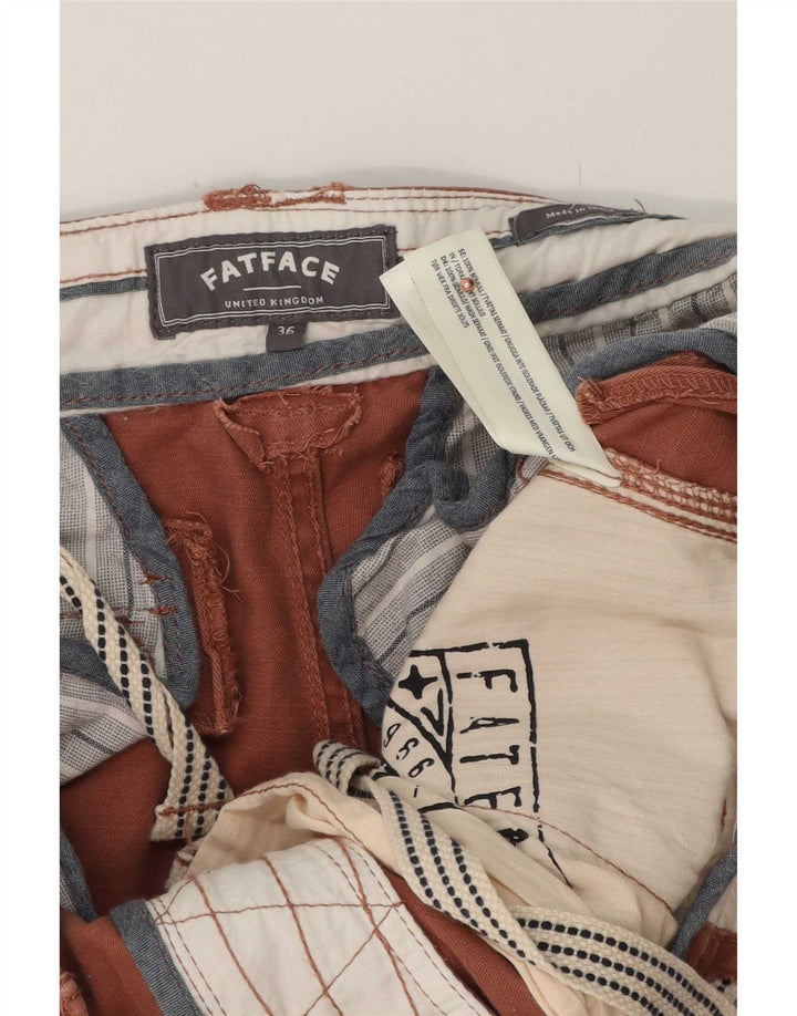 Fat Face Herre Cargo Shorts W36 Large Red Bomuld