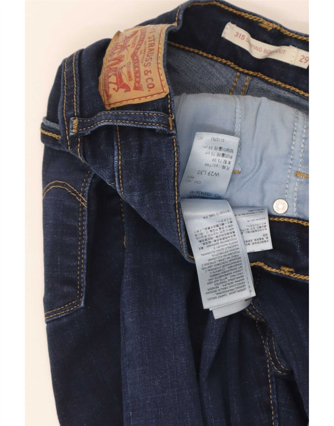 Levi's Dame 315 Shaping Bootcut Jeans W29 L30 Blå Bomuld