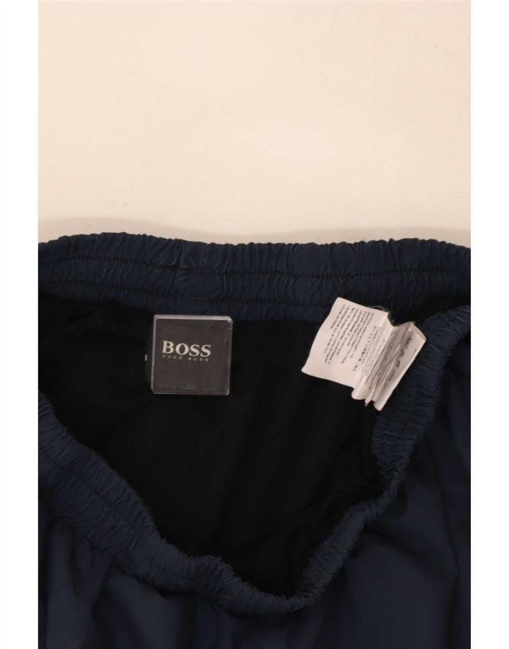 Hugo Boss Herre grafiske sportsshorts Små marineblå polyester