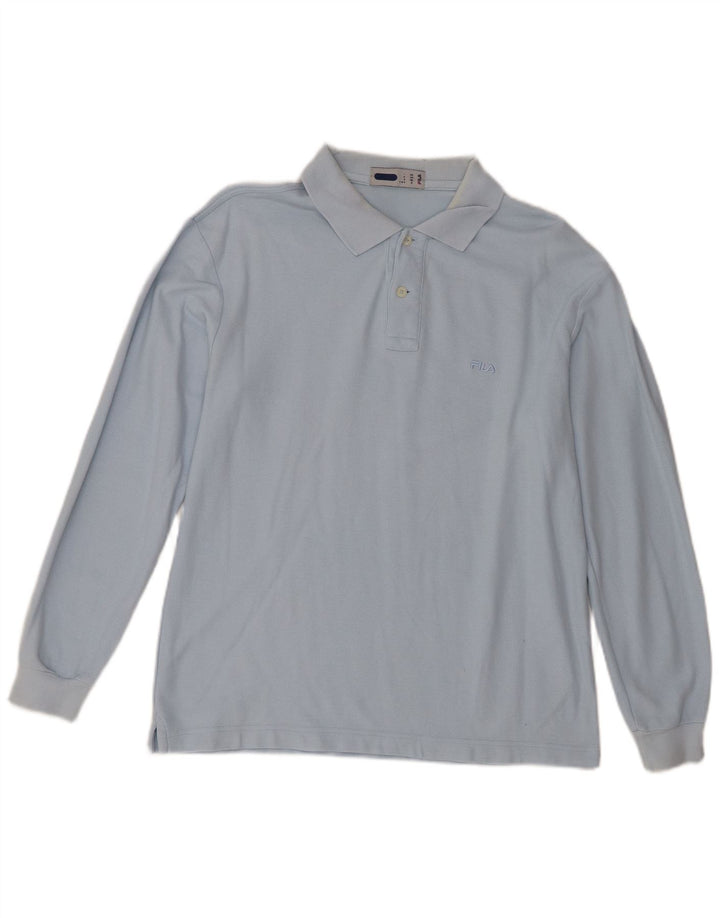 Fila Langærmet Polo Shirt til mænd Lille blå bomuld