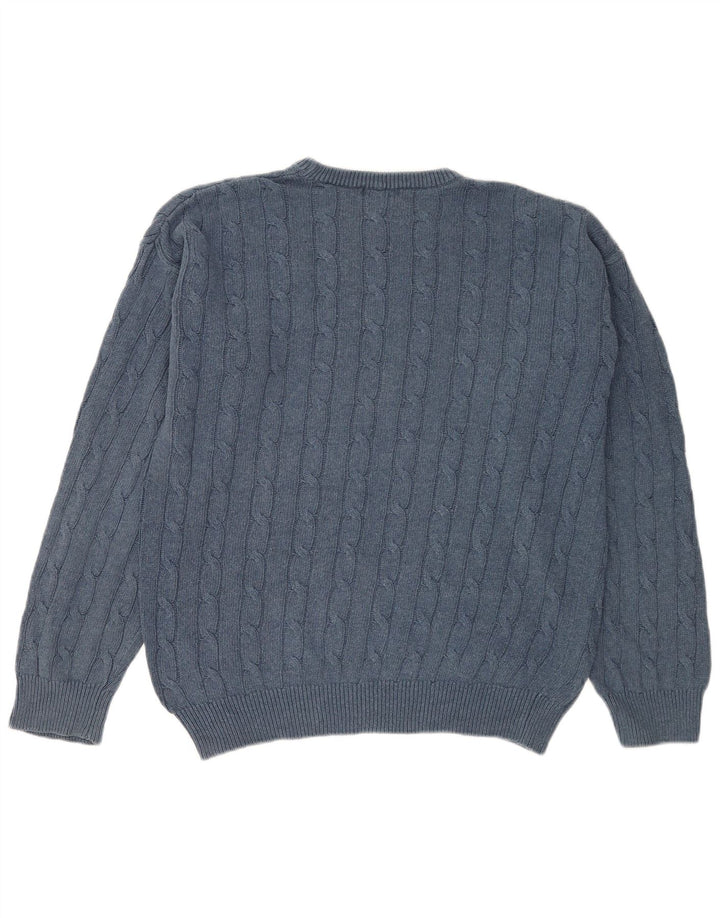 Gant herre rund hals sweater stor blå bomuld