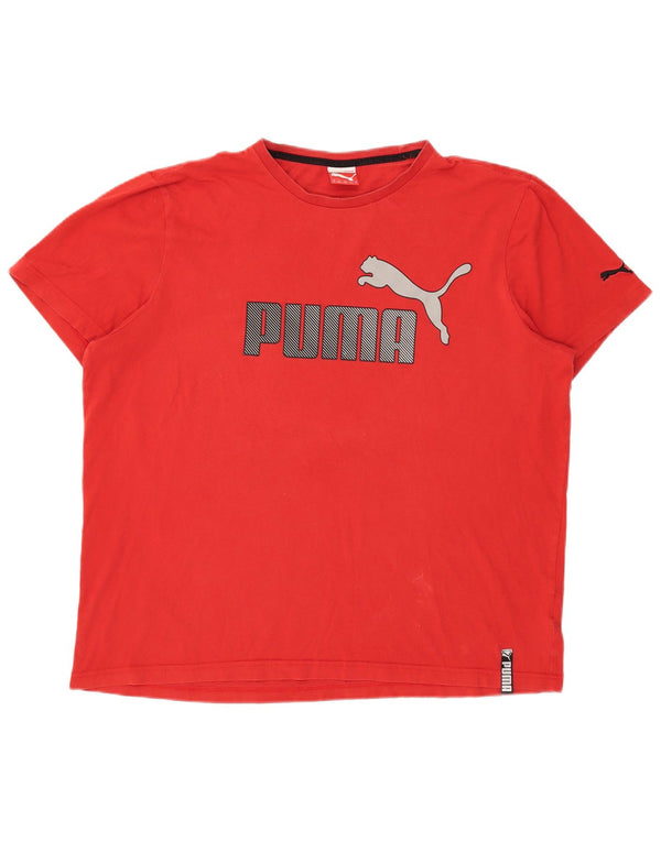 Puma Herre Grafisk T-Shirt Top XL Rød