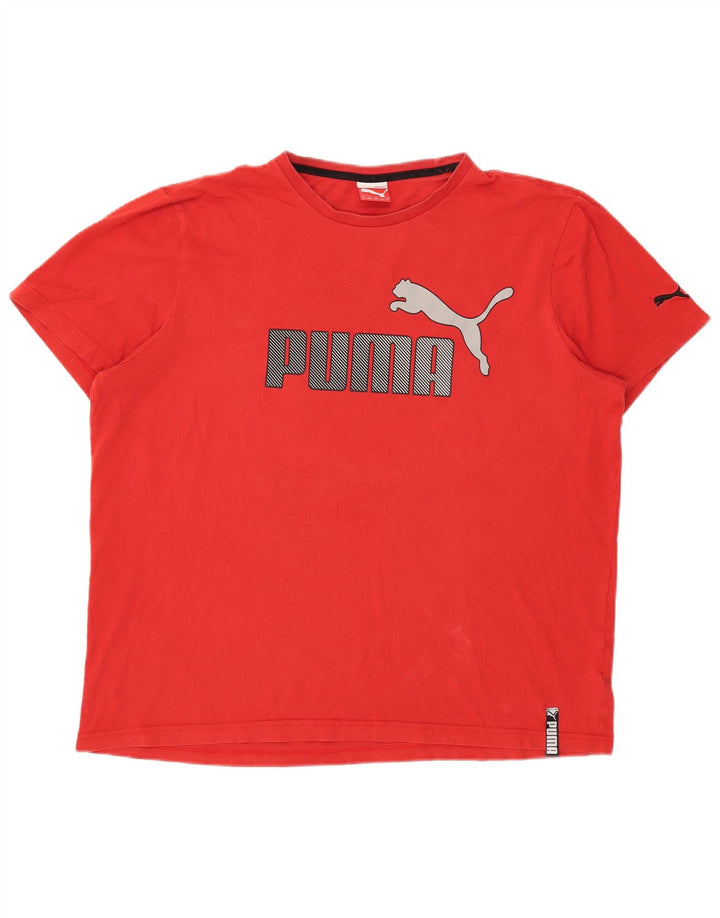 Puma Herre Grafisk T-Shirt Top XL Rød