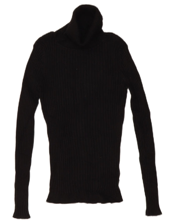 Musto Dame Rullehals Sweater UK 12 Medium Sort Viscose