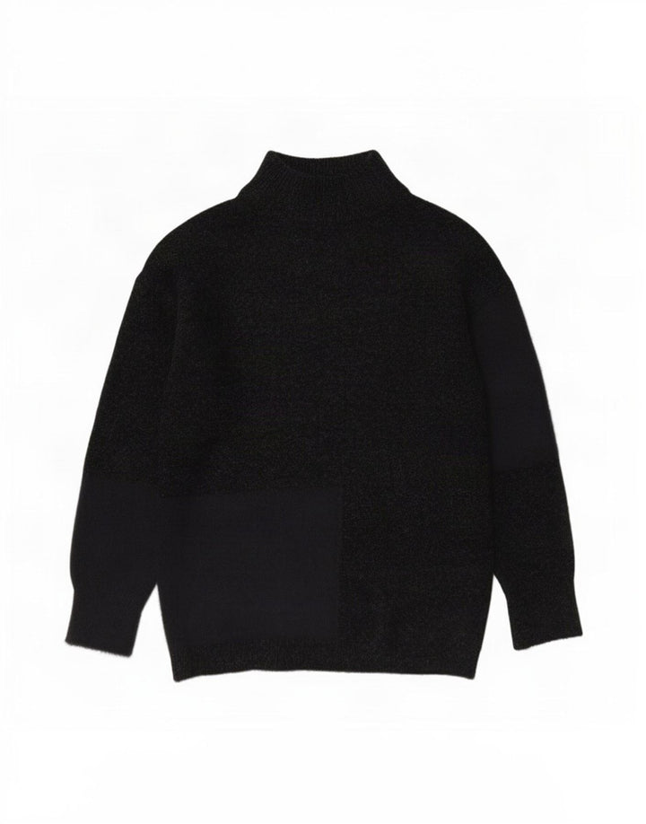 Marks & Spencer Dame Turtle Neck Jumper Sweater UK 10 Small Black