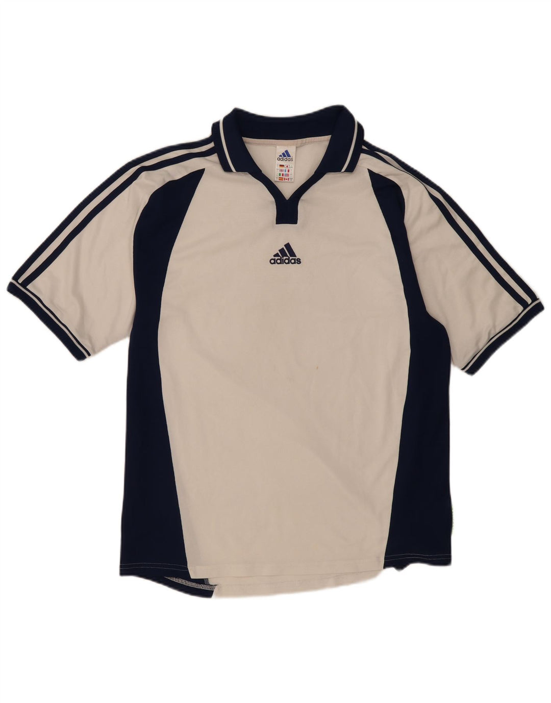Adidas Polo Shirt til mænd Stor hvid Colourblock Polyester