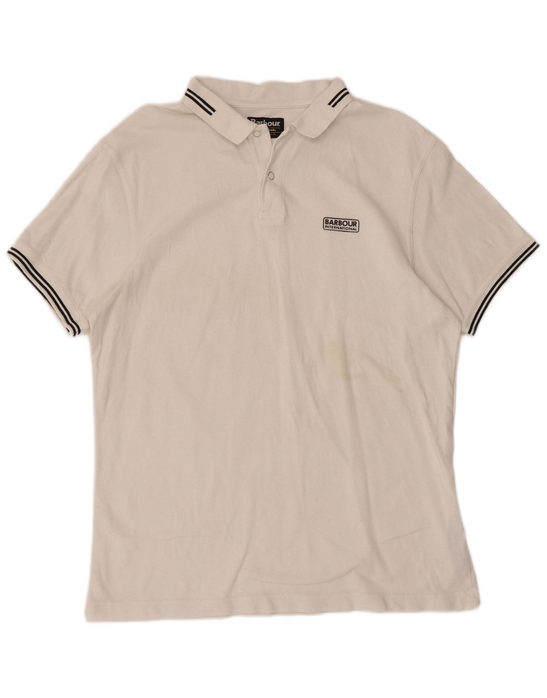 Barbour Polo Shirt til mænd Stor hvid bomuld