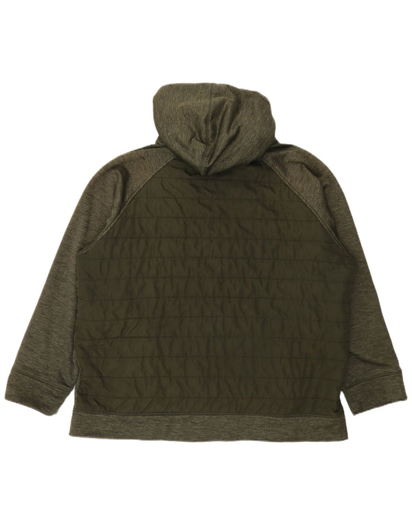Reebok Herre hættepolstret jakke UK 46 3XL Grøn Flecked