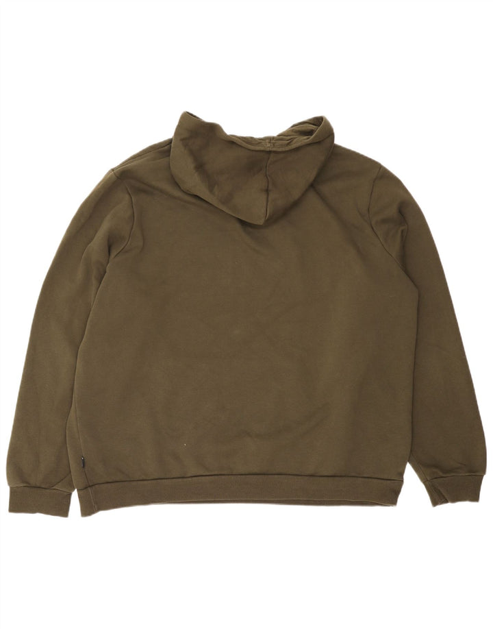 PUMA Grafisk hættetrøje til mænd 2XL Khaki Bomuld