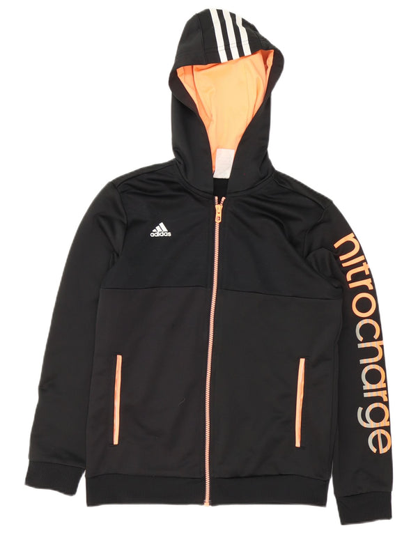 Adidas drenge grafisk træningsdragt topjakke 11-12 år Sort Colourblock