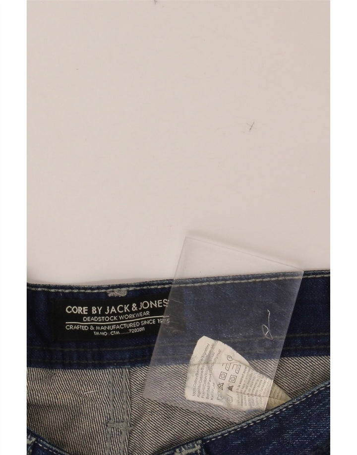 JACK & JONES Mens Regular Fit Denim Shorts Medium W32 Blue Cotton