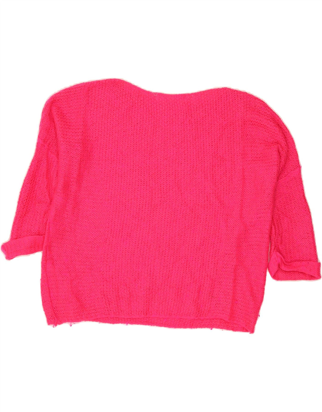 ZARA Womens Oversized Boat Neck Jumper Sweater UK 14 Medium Pink Vintage Zara and Second-Hand Zara from Messina Hembry 