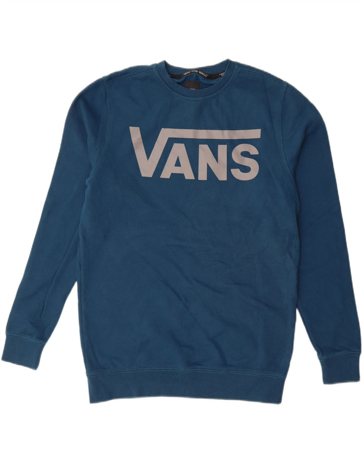 VANS Grafisk sweatshirt til mænd, lille blå bomuld