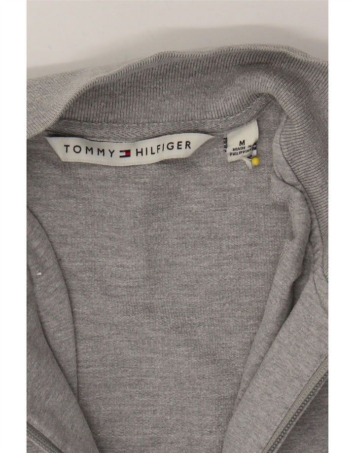 TOMMY HILFIGER Womens Tracksuit Top Jacket UK 14 Medium Grey Colourblock Vintage Tommy Hilfiger and Second-Hand Tommy Hilfiger from Messina Hembry 
