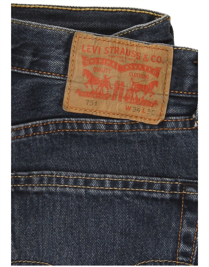 Levi's Herre 751 lige jeans W34 L27 blå bomuld