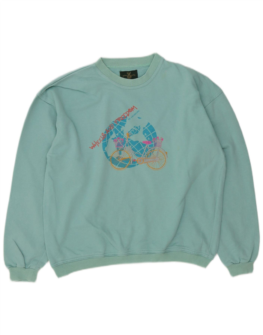 Vagabond Womens Grafisk Oversized Sweatshirt Jumper UK 10 Small Turkis