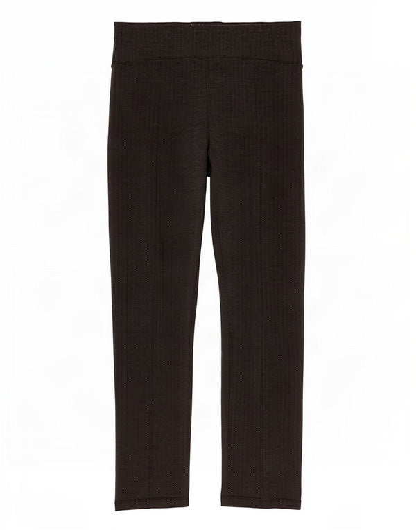 Marks & Spencer Womens Crop Leggings UK 8 Small Black Chevron Viscose