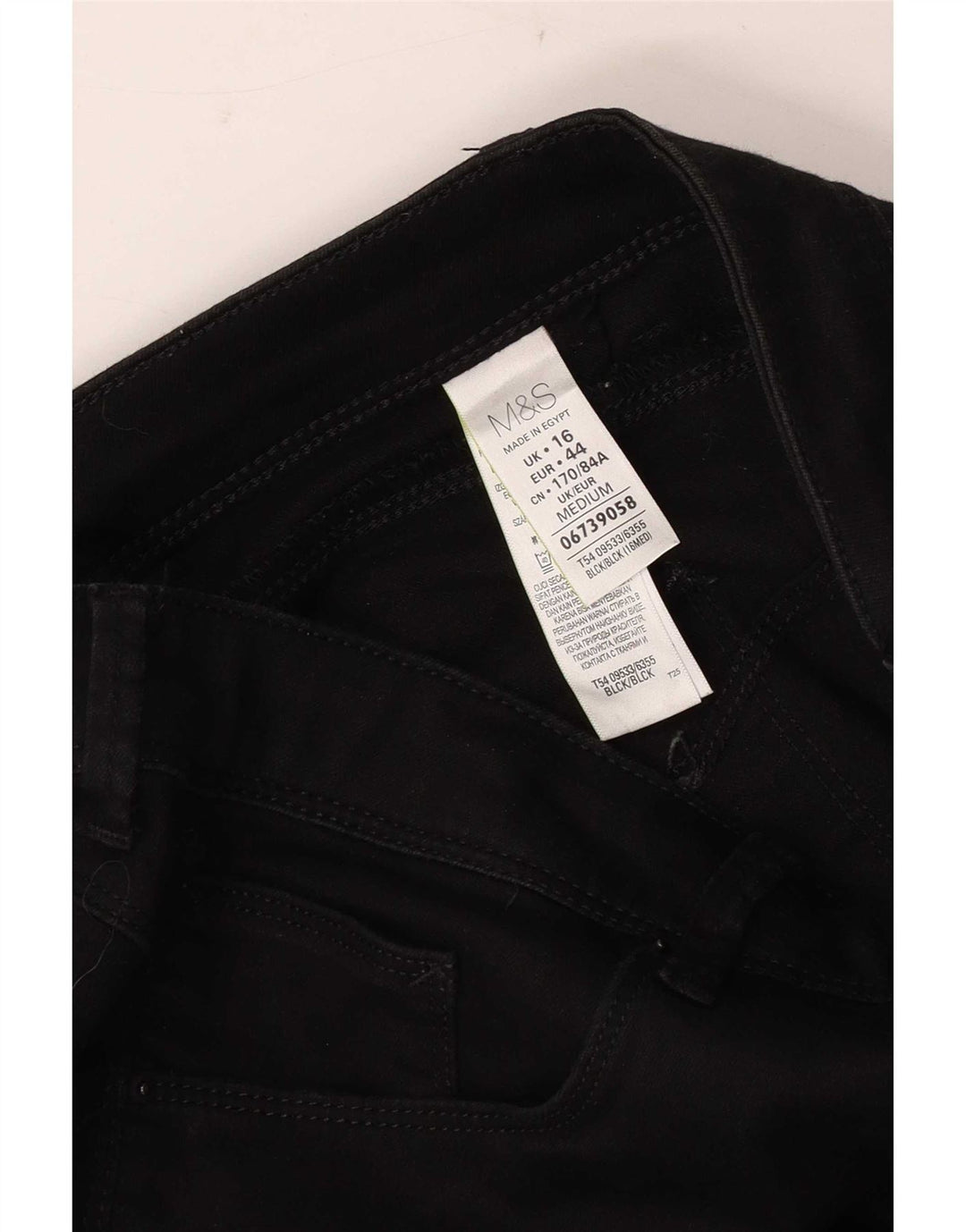Marks & Spencer Dame Bootcut Jeans UK 16 Large W34 L26 Black Bomuld