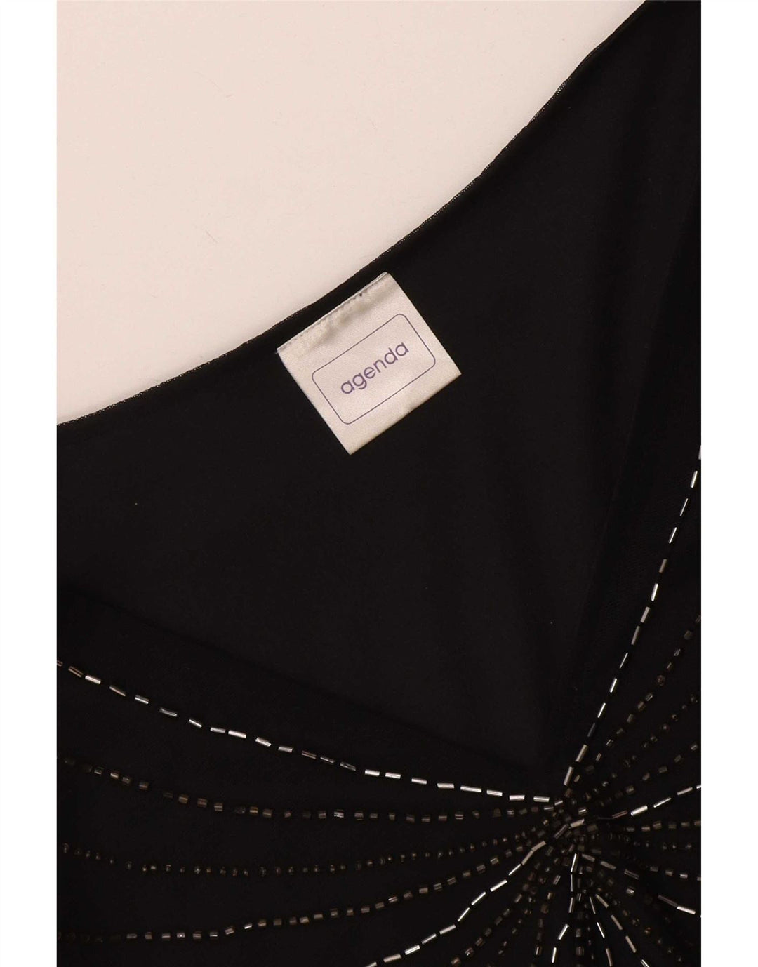 Agenda Damebluse Top UK 16 Stor Sort Polyester
