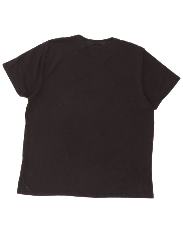 LEE Herre Regular Fit Grafisk T-Shirt Top XL Sort Bomuld