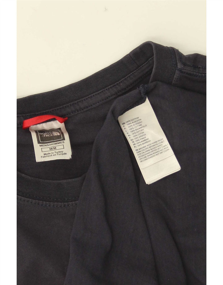 The North Face Herre grafisk T-shirt Top Medium Marineblå Bomuld