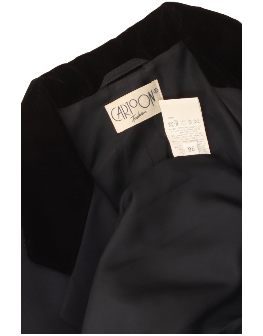 Cartoon Dame 3-knaps blazerjakke EU 36 Small Navy Blue Colourblock