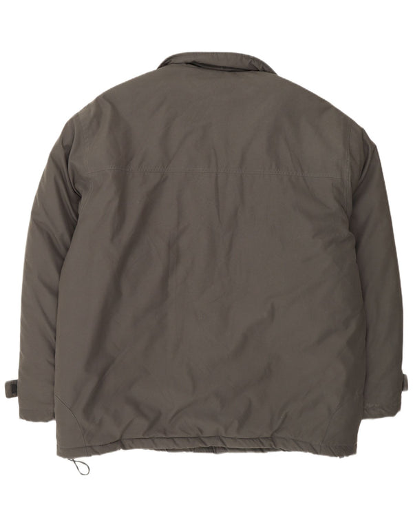 Kappa Herre Windbreaker Jacket UK 42 XL Khaki Polyamid
