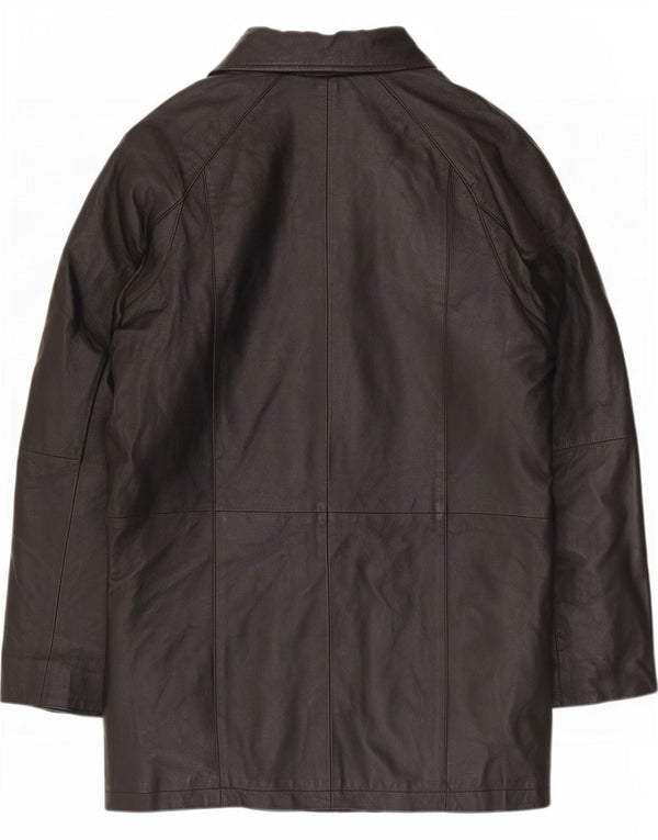 Milan Dame Læderfrakke UK 12 Medium Black Floral