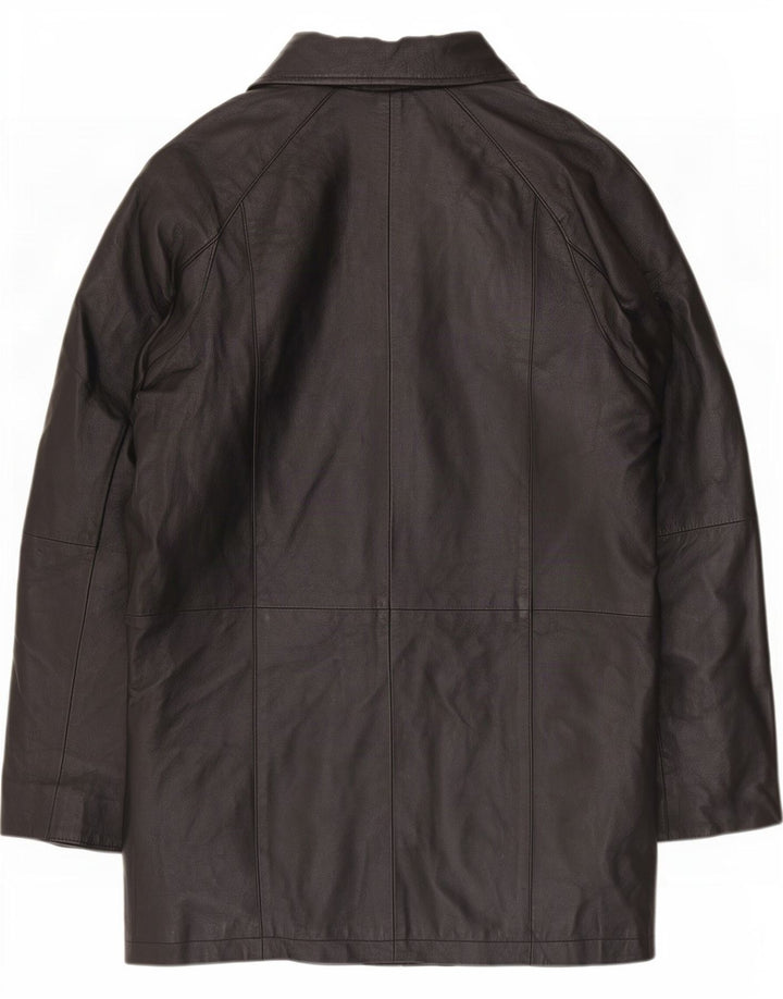 Milan Dame Læderfrakke UK 12 Medium Black Floral