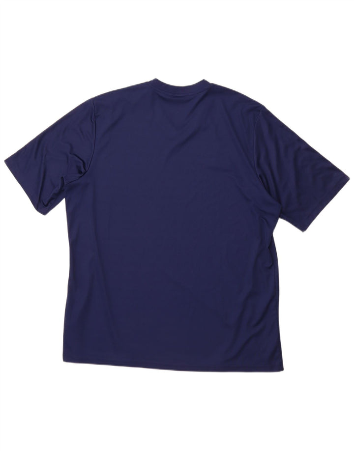 ADIDAS Herre Climalite T-Shirt Top XL Marineblå Polyester