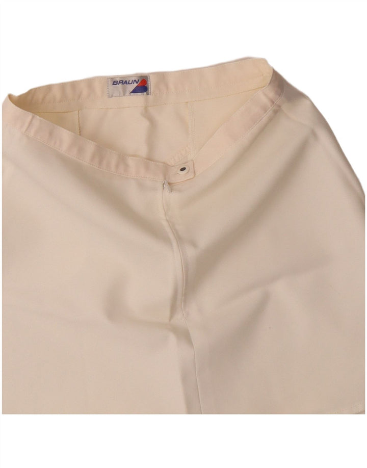 Vintage Dame Højtalje Mini Nederdel IT 46 Large W26 Hvid