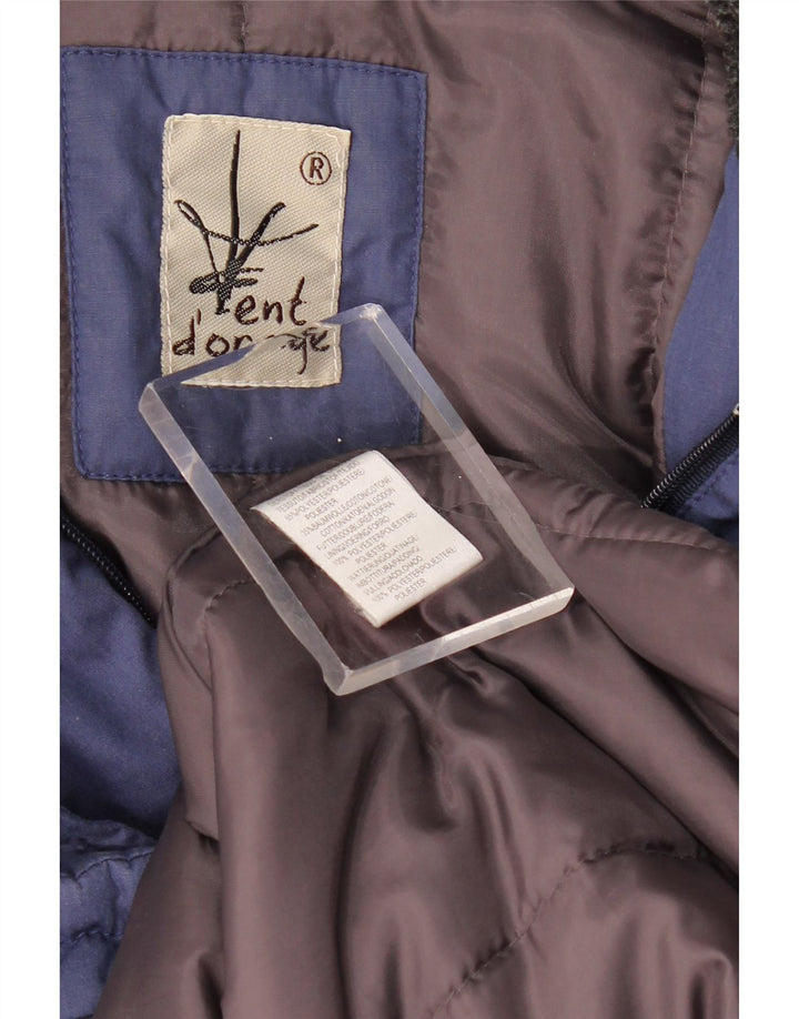 VINTAGE Dame Windbreaker Jacket UK 20 2XL Navy Blue Polyester