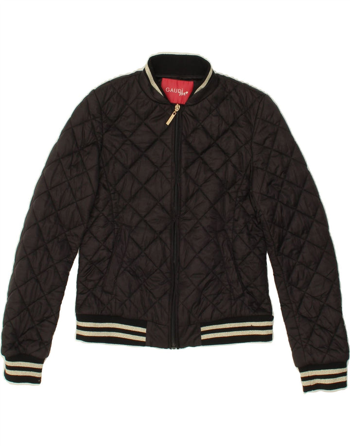 GAUDI Girls Quilted Jacket 13-14 Years Black Polyamide Vintage Gaudi and Second-Hand Gaudi from Messina Hembry 