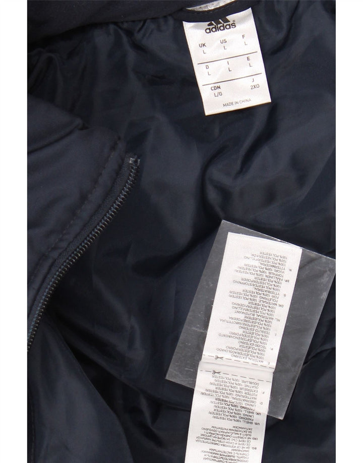 Adidas Herre FC Bayern Munchen Polstret Frakke UK 40 Large Navy Blue Polyester