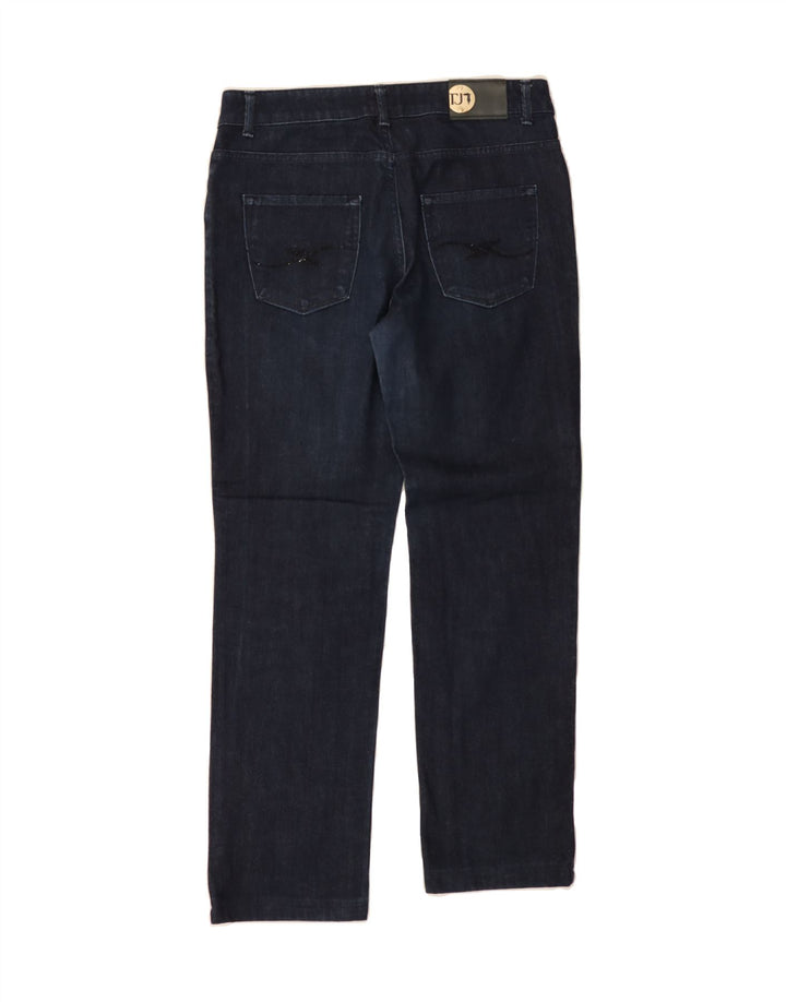 TRUSSARDI Womens Straight Jeans W29 L29 Navy Blue Cotton Vintage Trussardi and Second-Hand Trussardi from Messina Hembry 